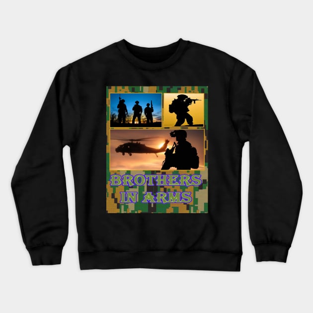 Brothers In Arms Crewneck Sweatshirt by killintime